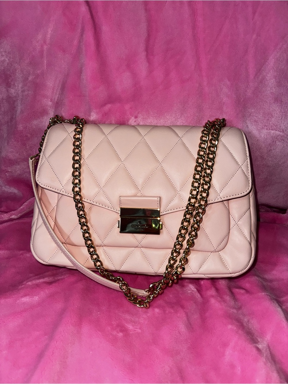 Kate spade PINK 💕🌸quilted 11 inch purse
